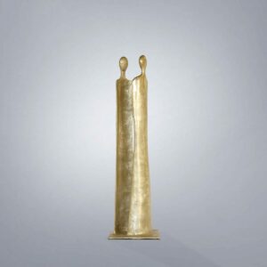 La Connexion, sculpture bronze massif 73cm , Liselotte Andersen sculptrice Aix-en-Provence