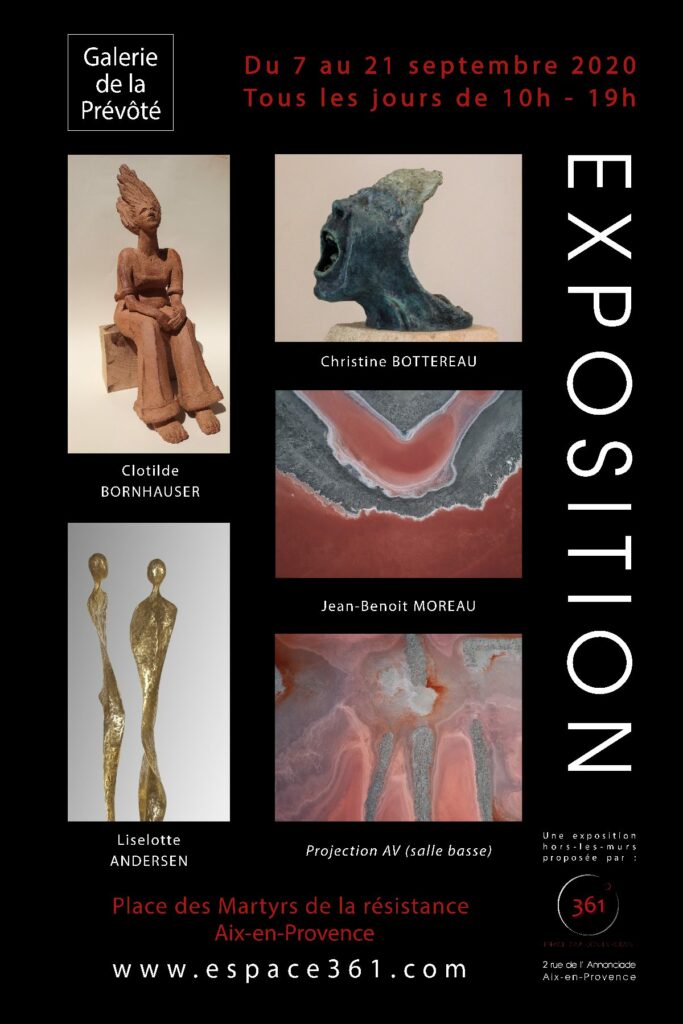 7 > 21 sept 2020 - Galerie de la Prévôté - Aix-en-Provence (France)