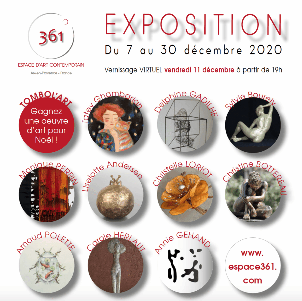 7 > 30 décembre 2020 - Expo-vente de Noël - Espace 361° (Aix-en-Provence)