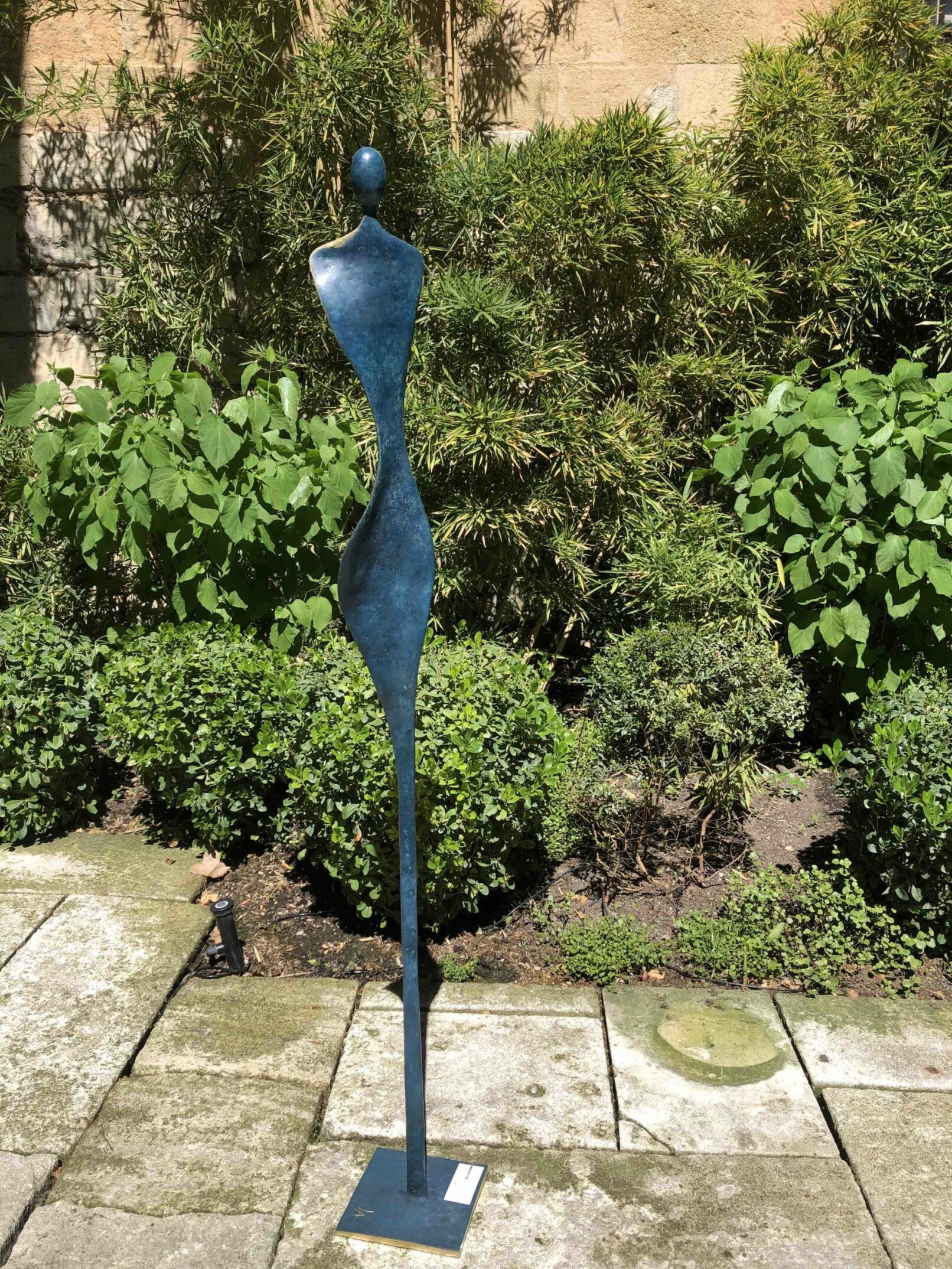 The Attitudes (Woman) - Patinated solid bronze, 170 cm by Liselotte Andersen