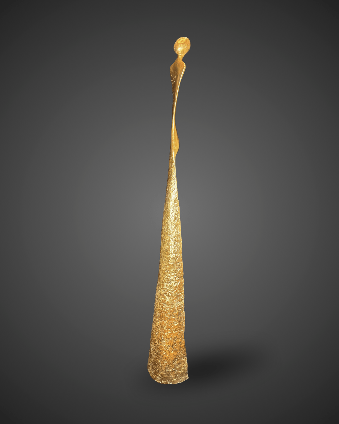 Eléa, sculpture bronze brut massif 158cm par Liselotte Andersen