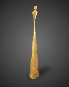 Eléa, escultura de bronce bruto macizo 158cm por Liselotte Andersen