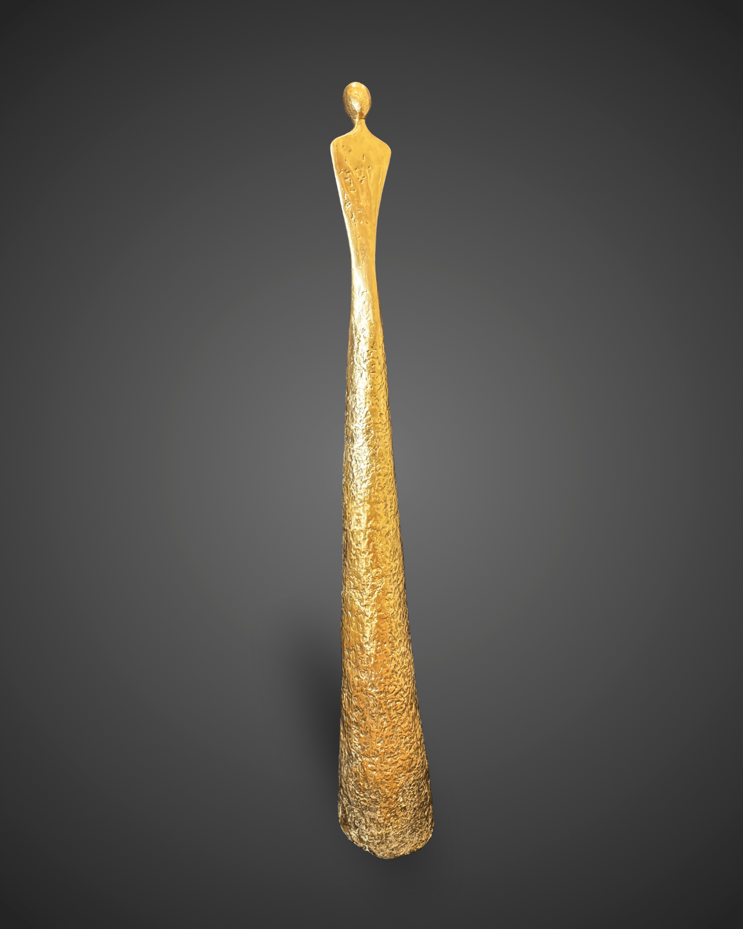 Eléa, sculpture bronze brut massif 158cm par Liselotte Andersen
