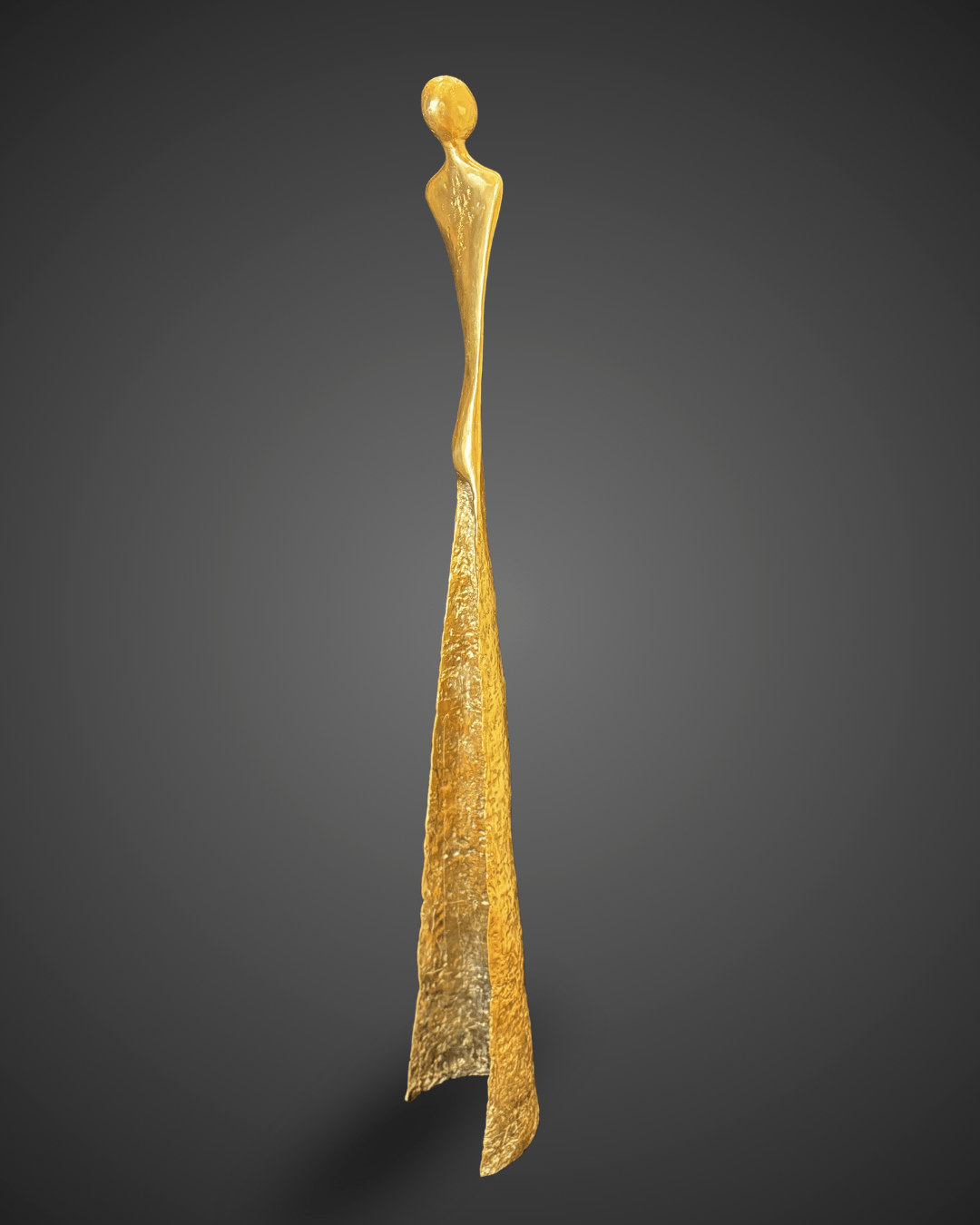 Eléa, sculpture bronze brut massif 158cm par Liselotte Andersen