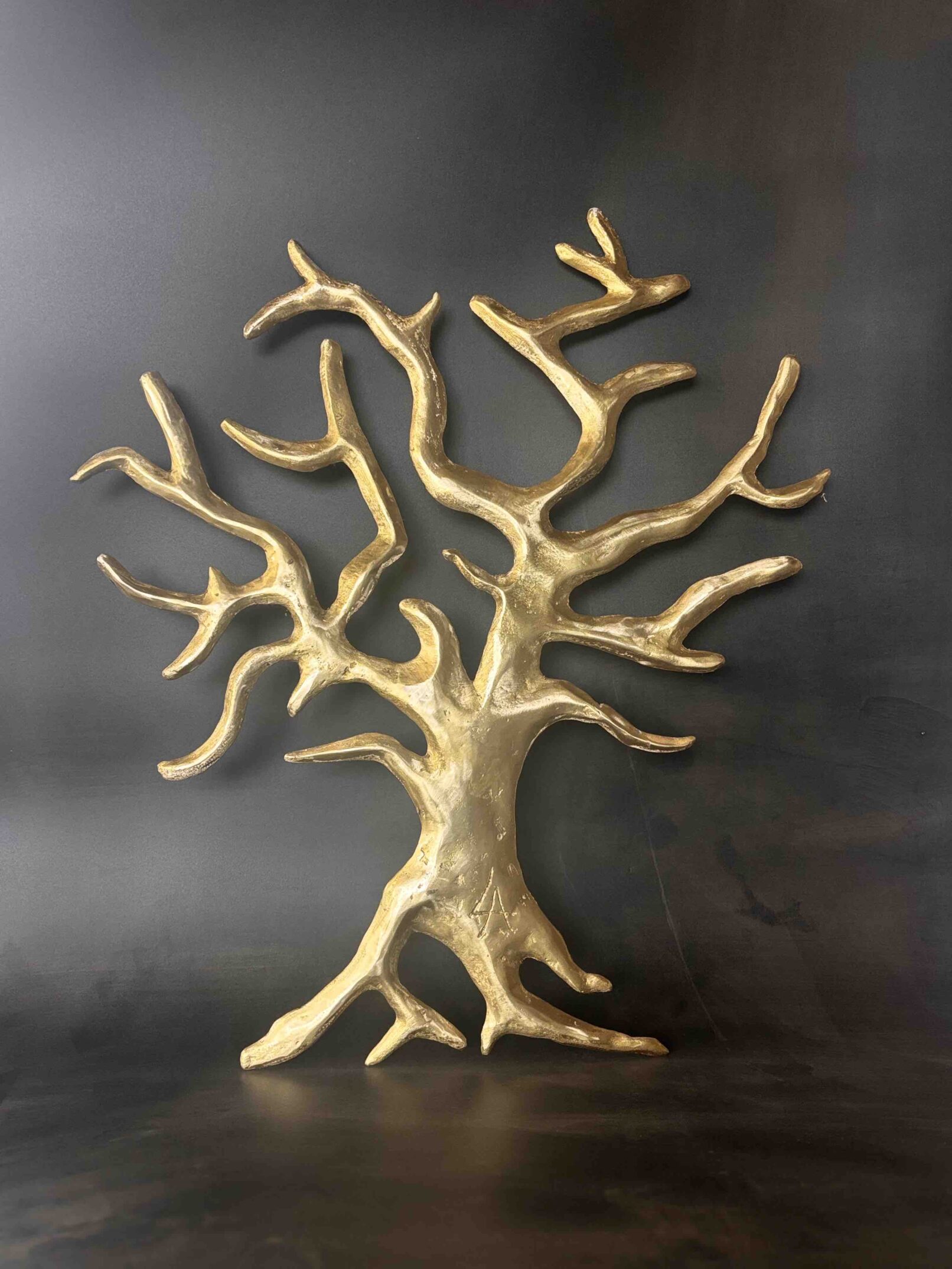 Roots, sculpture bronze murale arbre 57x50cm, Liselotte Andersen Aix-en-Provence